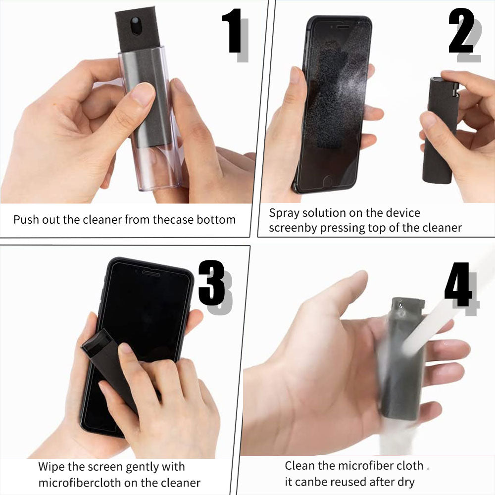 2 In 1 Phone Screen Cleaner Spray Computer Screen Dust Removal